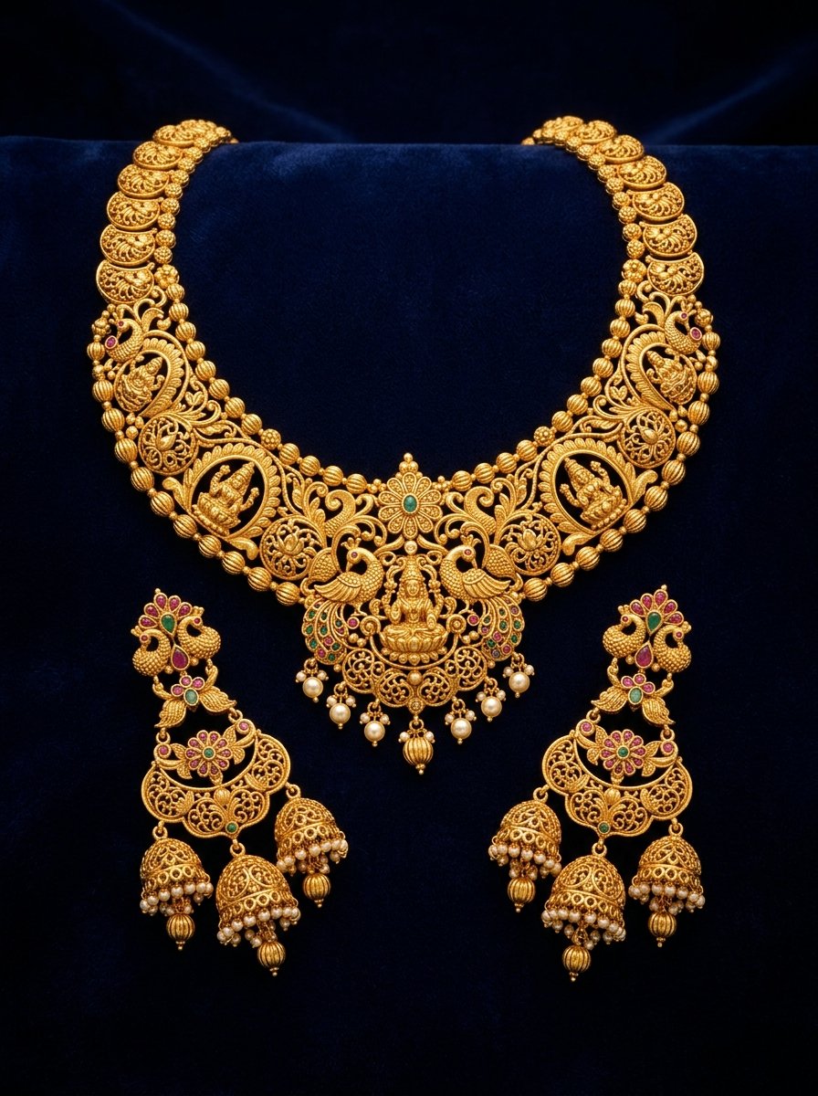 Lakshmi Temple Necklace Set